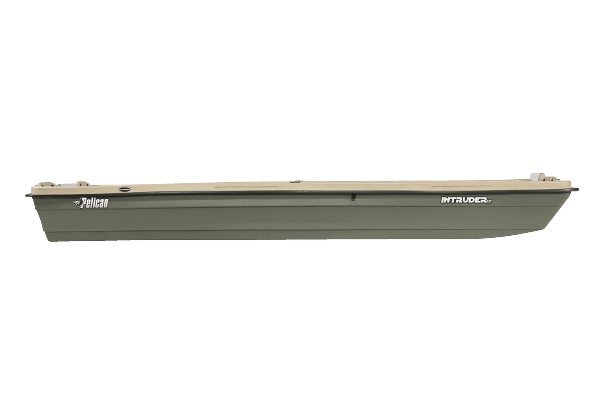 2026 NewPelican - Boat Intruder 12 - Jon Fishing Boat - 12 ft. - Great for Hunting/Fishing, Khaki/Beige