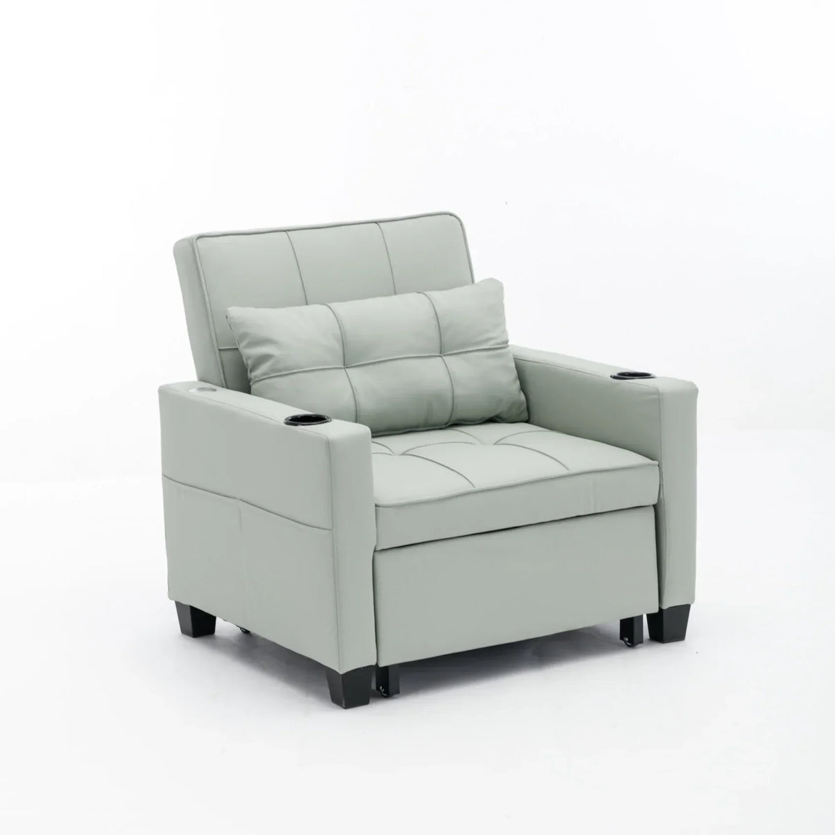 2026 NewConvertible Futon Sofa Bed, 3-in-1 Multi-Functional Sleeper Chair Bed with USB Ports, Adjustable Backrest Recliner,for Living Room Bedroom Small Space, Tech Cloth, Dark Grey