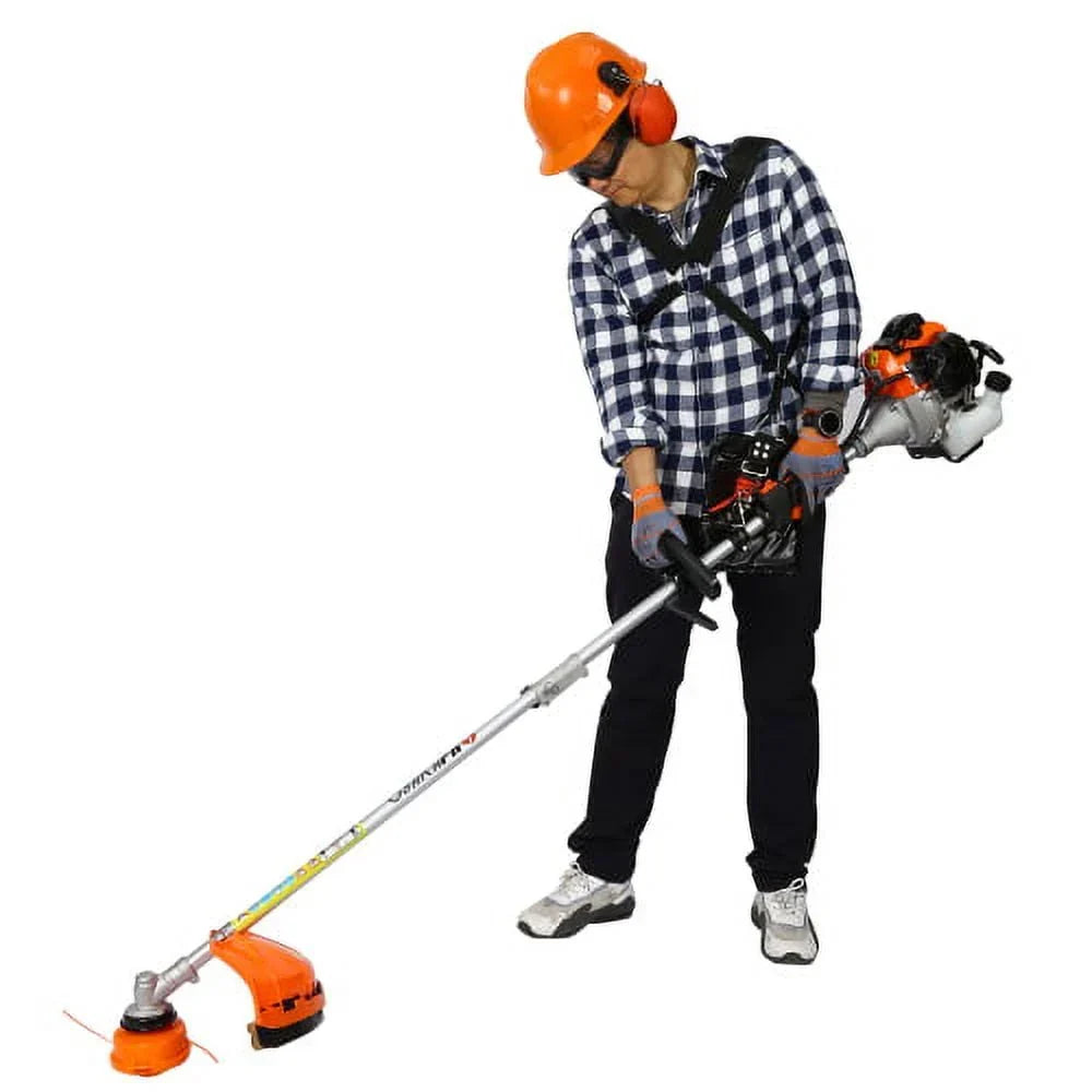 2026 NewMulti-Functional Trimming Tool, 52CC 2-Cycle Garden Tool System with Gas Pole Saw, Hedge Trimmer, Grass Trimmer, Brush Cutter EPA Compliant Garden Combo for Lawn Care