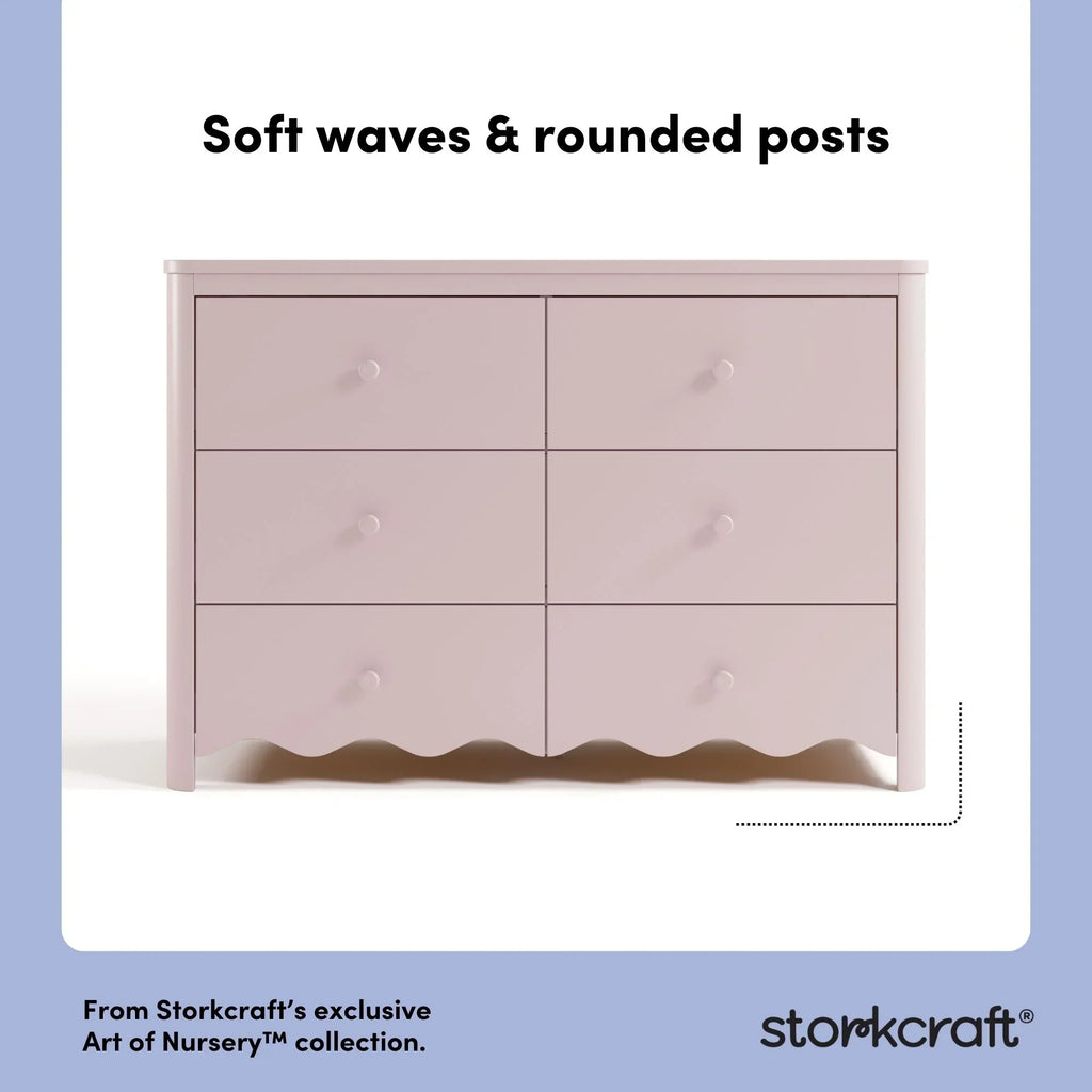 2026 NewStorkcraft Casablanca 6 Drawer Nursery Dresser, Sage