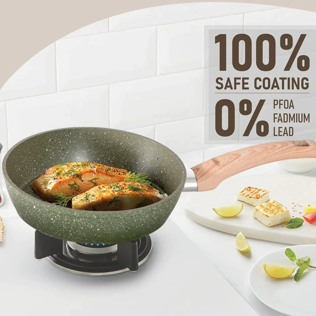2026 NewKitchen Academy 17 Pieces Induction Cookware Set with Griddle, Green Granite Pots and Pans Set Non Stick, Healthy Nonstick Cooking Pans Set