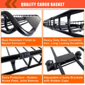 2026 NewMeeFar Universal Rooftop Roof Rack Steel Cargo Carrier Basket Size 51" X 36" X 5" + Soft Shell Waterproof Cargo Bag 15 Cu.ft (44" 34" 17") Combo