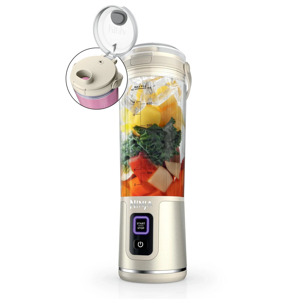 2026 NewNinja Blast Portable Blender, Cordless, 18oz. Vessel, Personal Blender for Shakes & Smoothies, BPA Free, Leakproof Lid & Sip Spout, USB-C Rechargeable, Dishwasher Safe Parts, Metallic Purple,