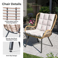 2026 NewLAUSAINT HOME 3-Piece Patio Furniture Set, High Back Outdoor Bistro with Coffee Table & Beige Cushions for Garden or Deck