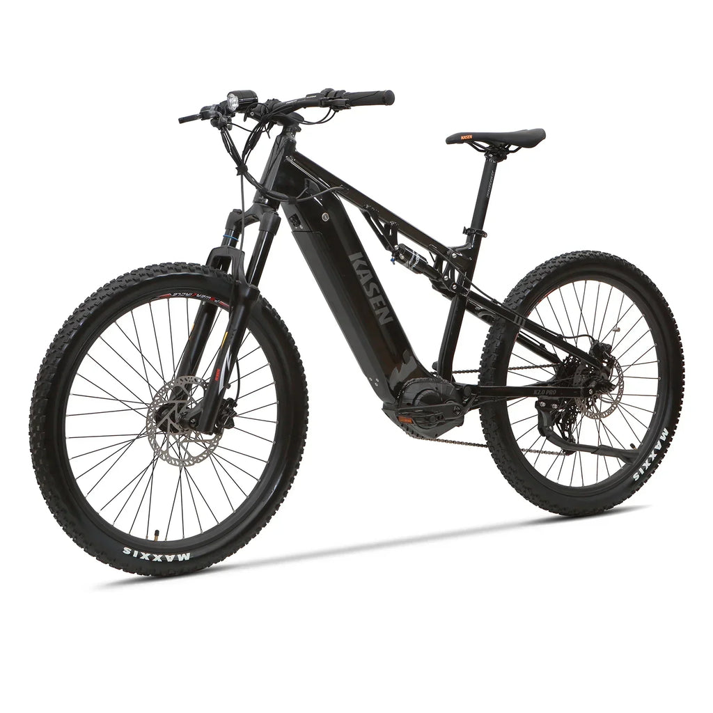 2026 NewKasen Electric Mountain Bike Mid-driven 500w 48v 15ah Full Suspension Throttle and Pedal Assist