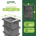 2026 NewFCMP Outdoor WG4000-GRY Home Outdoor Wood Grain Rain Water Catcher Barrel