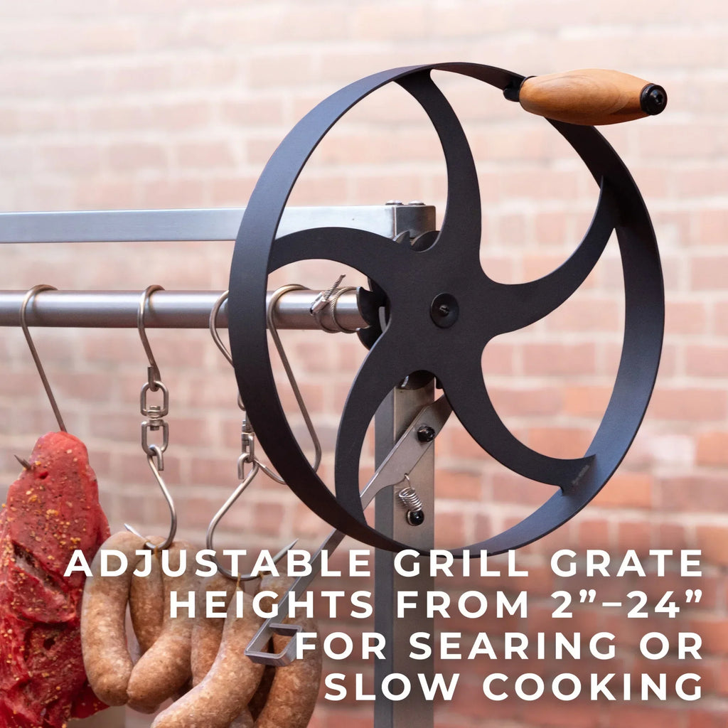 2026 NewBackyard Discovery Argentine Santa Maria Wood Fire & Charcoal Steel BBQ Grill, Brasero