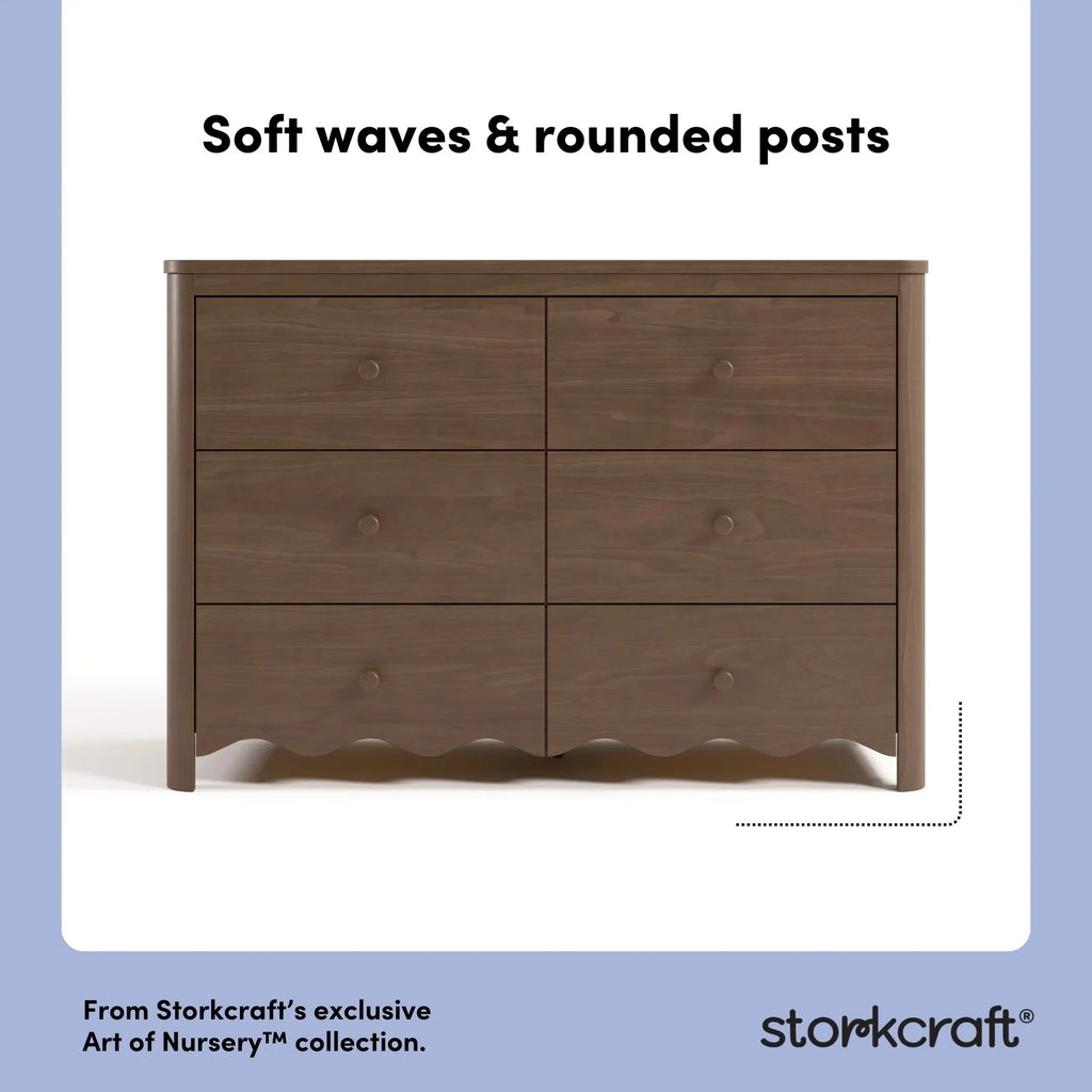 2026 NewStorkcraft Casablanca 6 Drawer Nursery Dresser, Sage