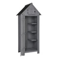 2026 NewiTopRoad 70in Outdoor Storage Shed for Garden Tools, Wooden Patio Shed Lockers