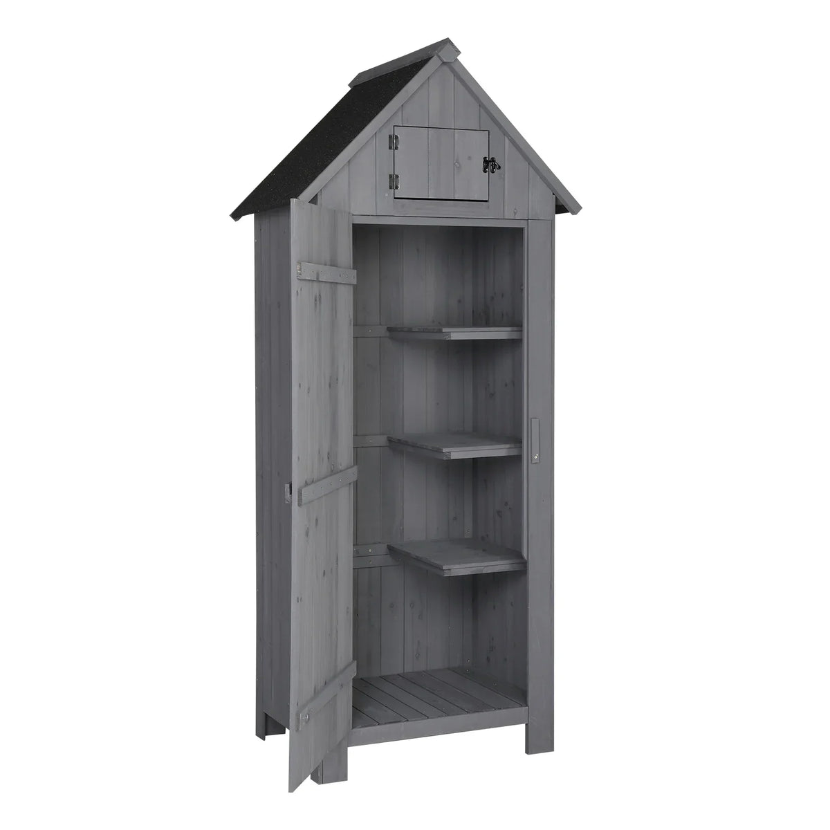 2026 NewiTopRoad 70in Outdoor Storage Shed for Garden Tools, Wooden Patio Shed Lockers