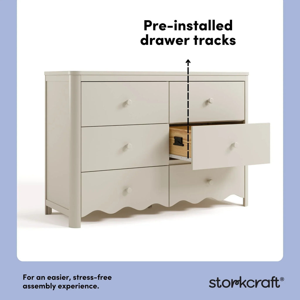 2026 NewStorkcraft Casablanca 6 Drawer Nursery Dresser, Sage