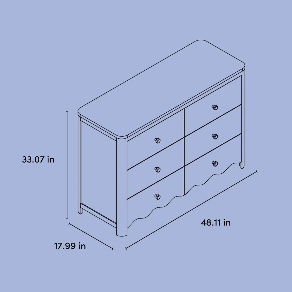 2026 NewStorkcraft Casablanca 6 Drawer Nursery Dresser, Sage
