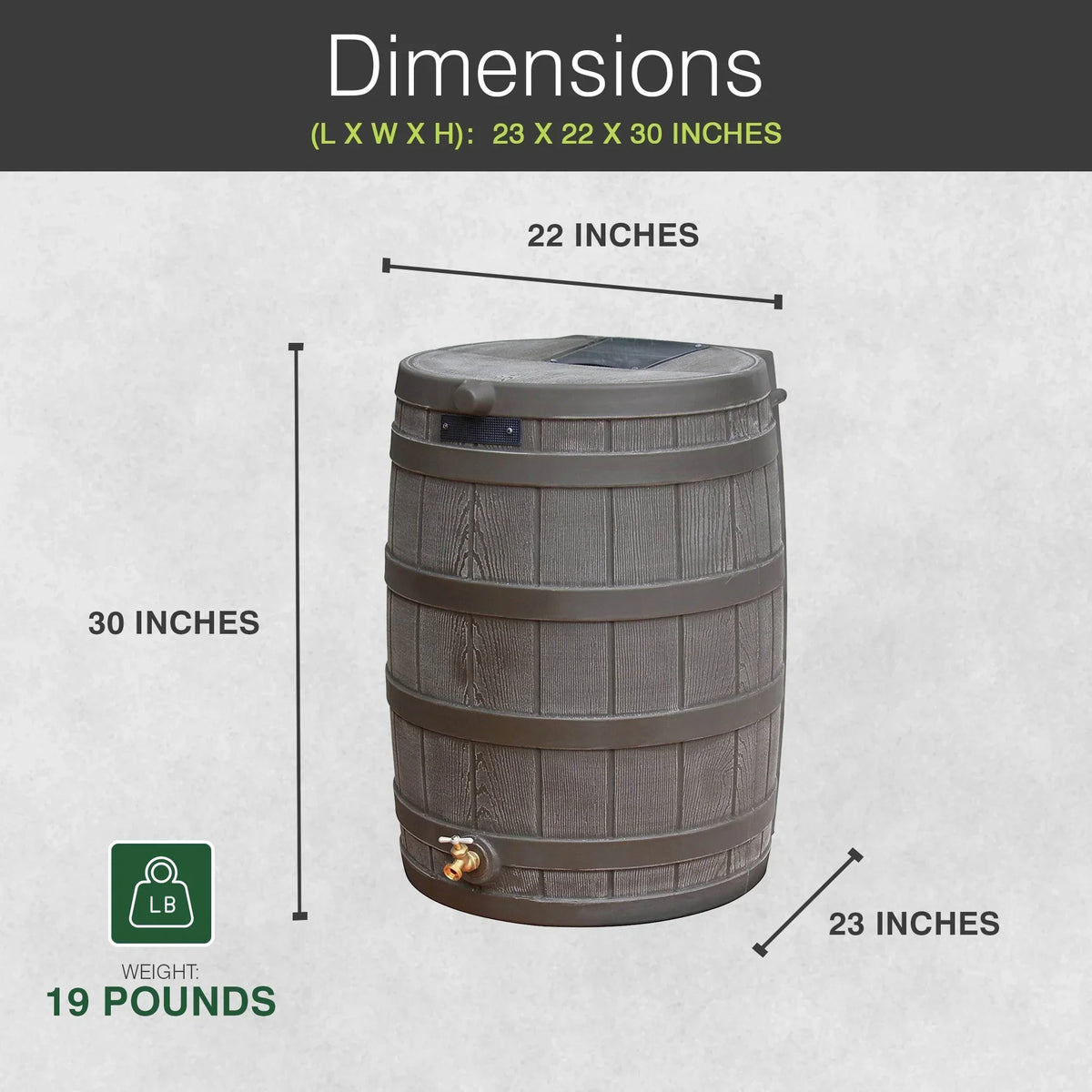 2026 NewGood Ideas Rain Wizard Rain Storage Collection Rain Barrel 50-Gallon