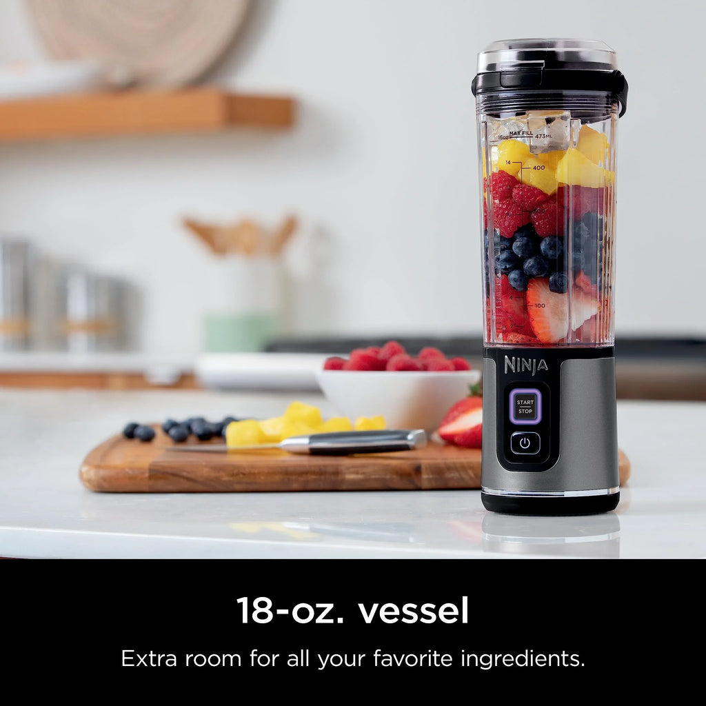 2026 NewNinja Blast Portable Blender, Cordless, 18oz. Vessel, Personal Blender for Shakes & Smoothies, BPA Free, Leakproof Lid & Sip Spout, USB-C Rechargeable, Dishwasher Safe Parts, Metallic Purple,