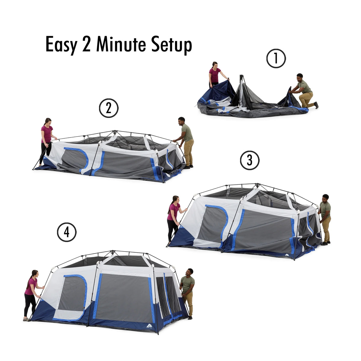2026 NewOzark Trail 10-Person Cabin Tent with LED Lighted Poles