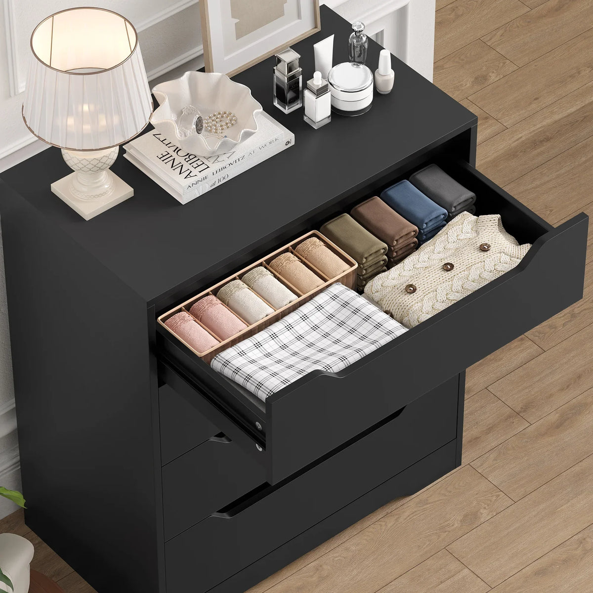 2026 NewHomfa 4 Large Drawers Dresser, Modern Wood Chest of Drawers for Bedroom Hallway Living Room, White