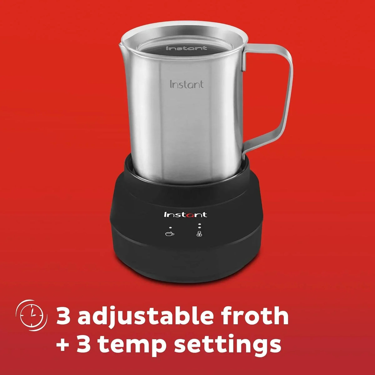 2026 NewInstant Pot Instant Magic Froth 9-in-1 Electric Milk Steamer and Frother,17oz Stainless Steel Pitcher,Hot and Cold Foam Maker and Milk Warmer for Lattes