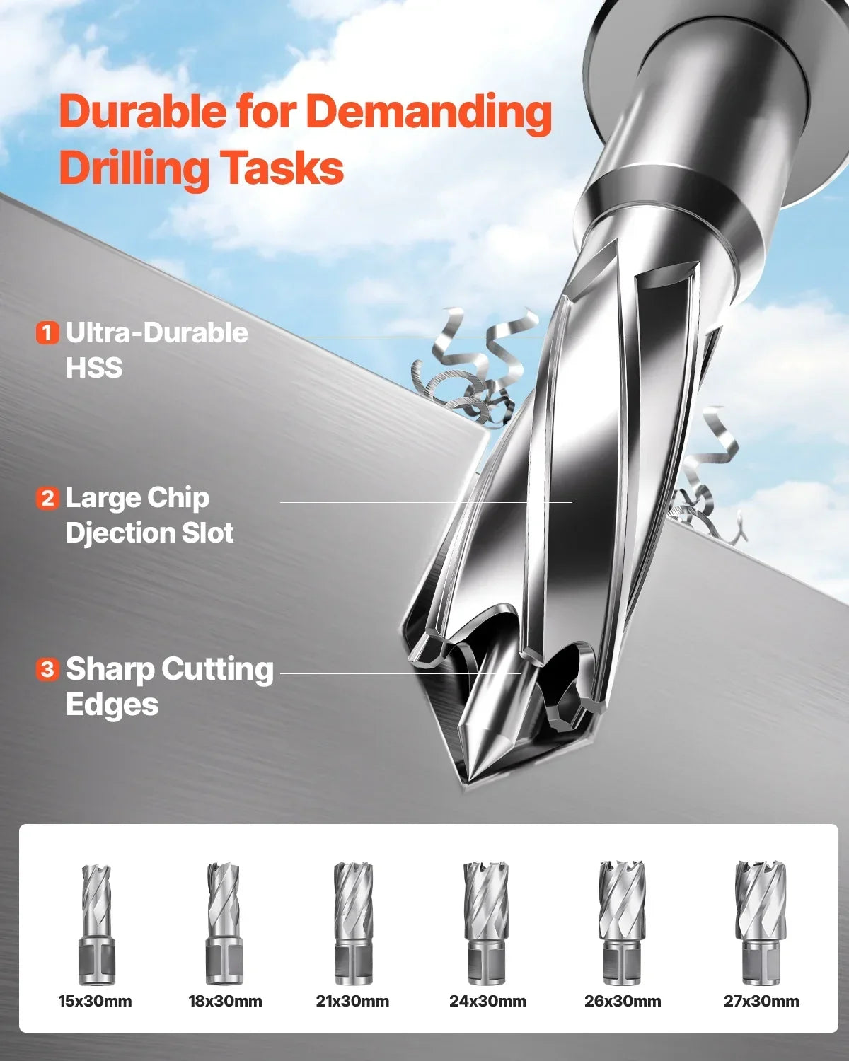 2026 NewVEVOR Magnetic Drill, 1450W Motor 2 in Boring Diameter, 2878 lbf Portable Electric Mag Drill Press, with 6 Coring Bits, Variable Speed, Drilling Machine for Metal Surface, Home Improvement Industry