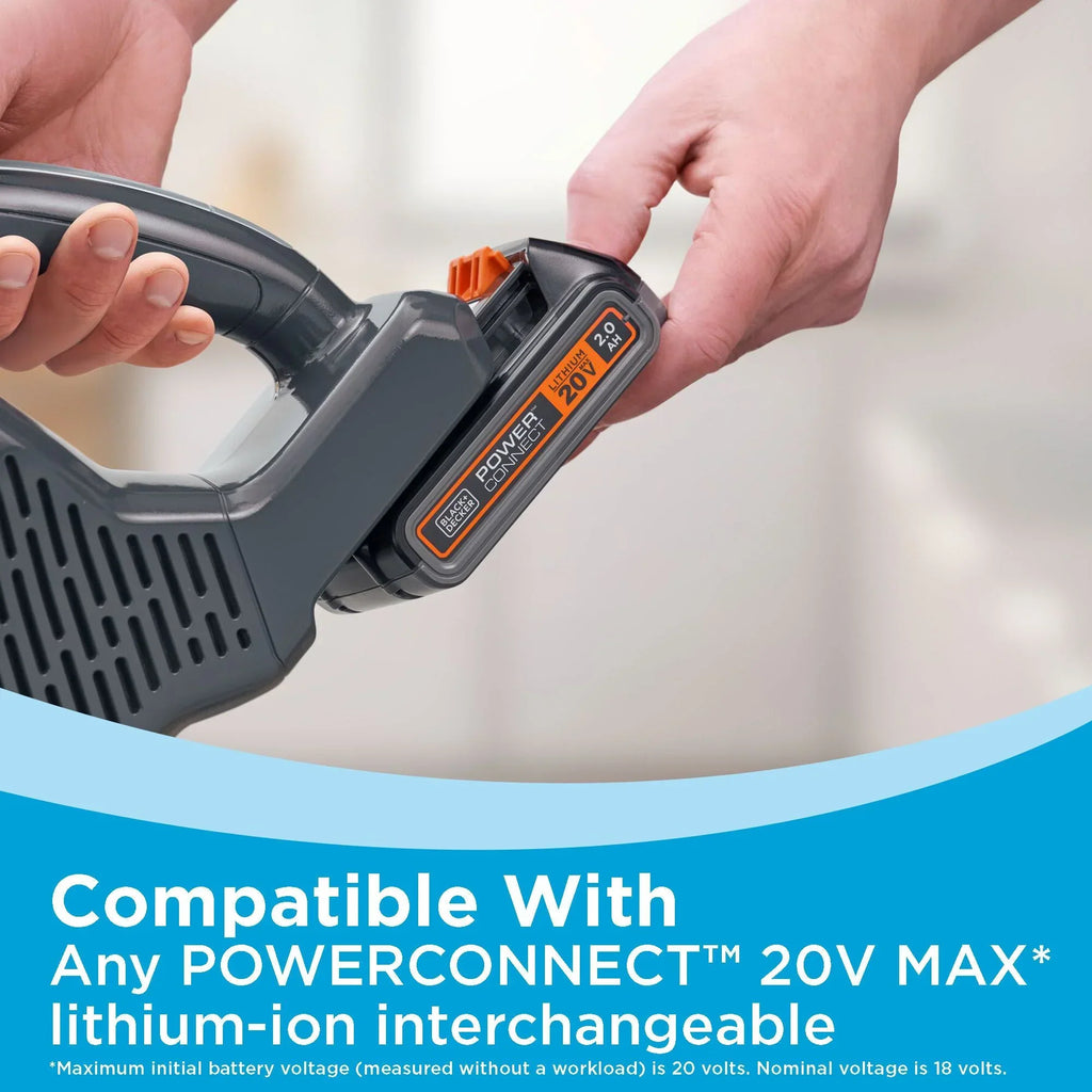 2026 NewBLACK+DECKER POWERSERIES+ 20V MAX* Cordless Stick Vacuum Kit, for Carpet and Hard Floors, Convertible to Handheld, 44 Minute Run-time, for Daily Cleaning, BHFEA18D1