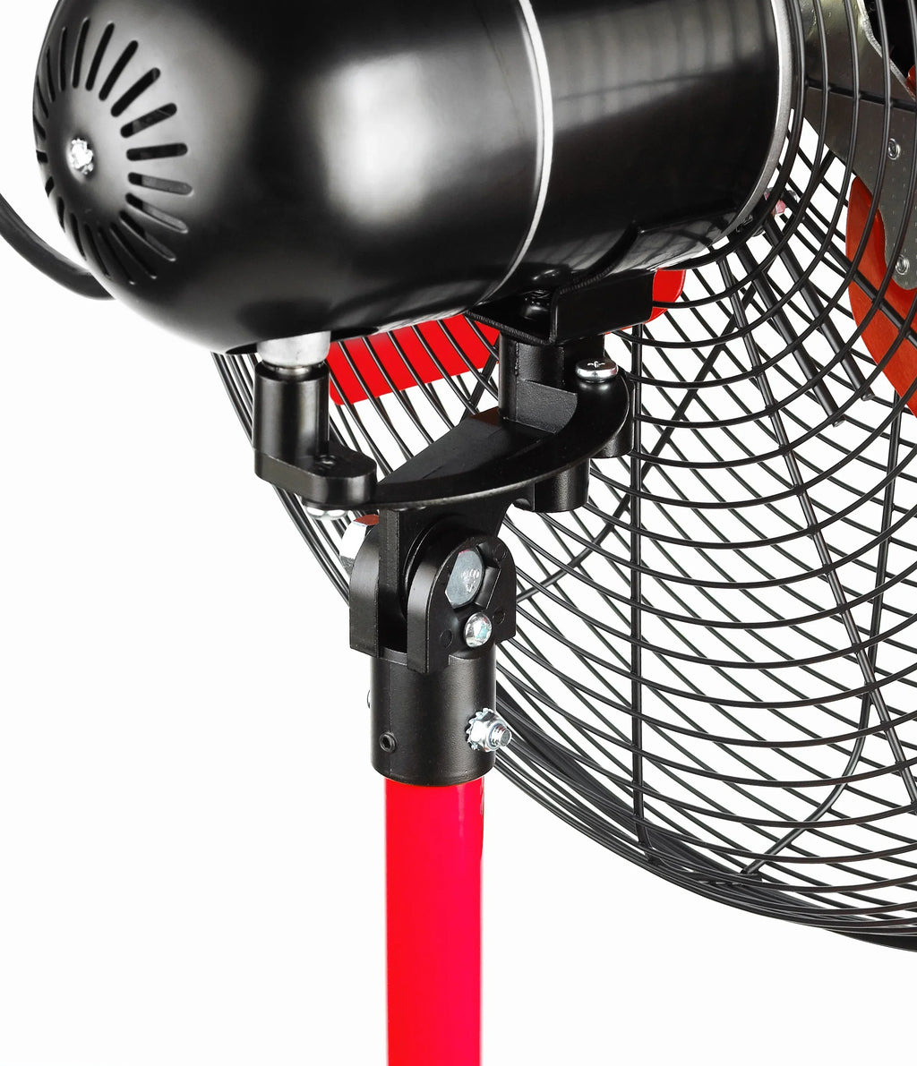 2026 NewHyper Tough 20" 3-Speed Commercial & Industrial High Velocity Oscillating Red & Black Pedestal Fan