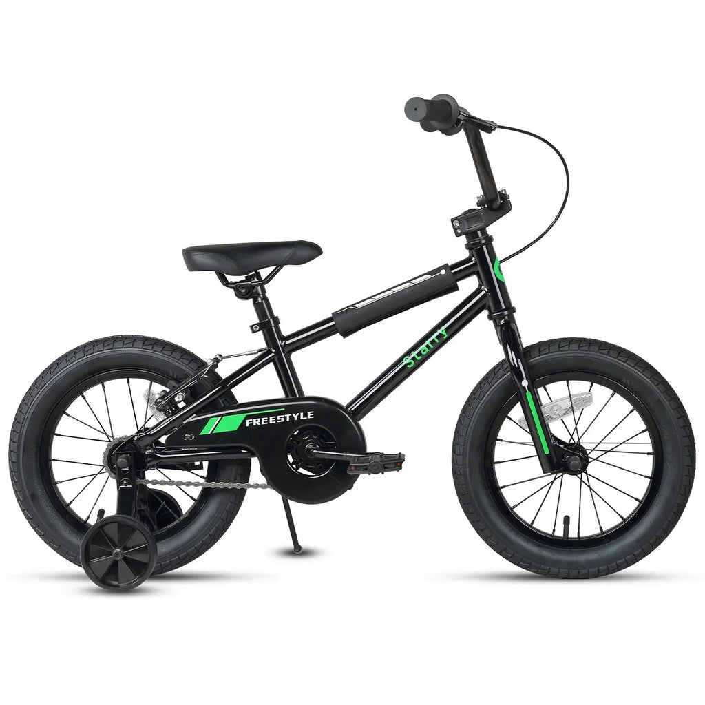 2026 NewGlerc 14 Inch Little Kids Bike BMX Style Bicycle with Training Wheels Coaster Brake for 3 4 5 Years Old Boys Girls, Blue