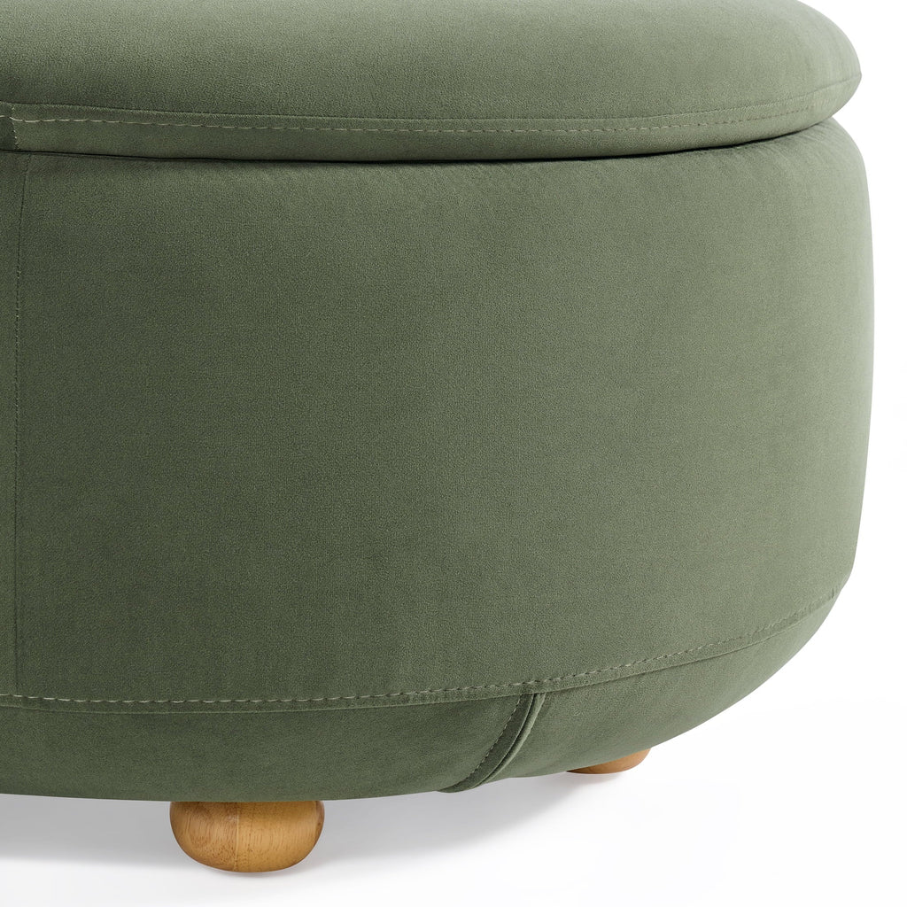 2026 NewBetter Homes & Gardens Juliet Modern Boucle Chaise & Storage Ottoman, Pearl