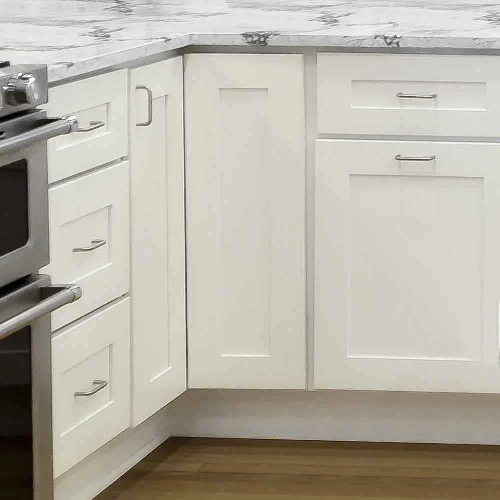 2026 NewDesign House Brookings Ready to Assemble Wood Shaker 2-Door and 2-Drawer Kitchen Base Cabinet (48 x 34.5 x 24), Sherwin Williams White