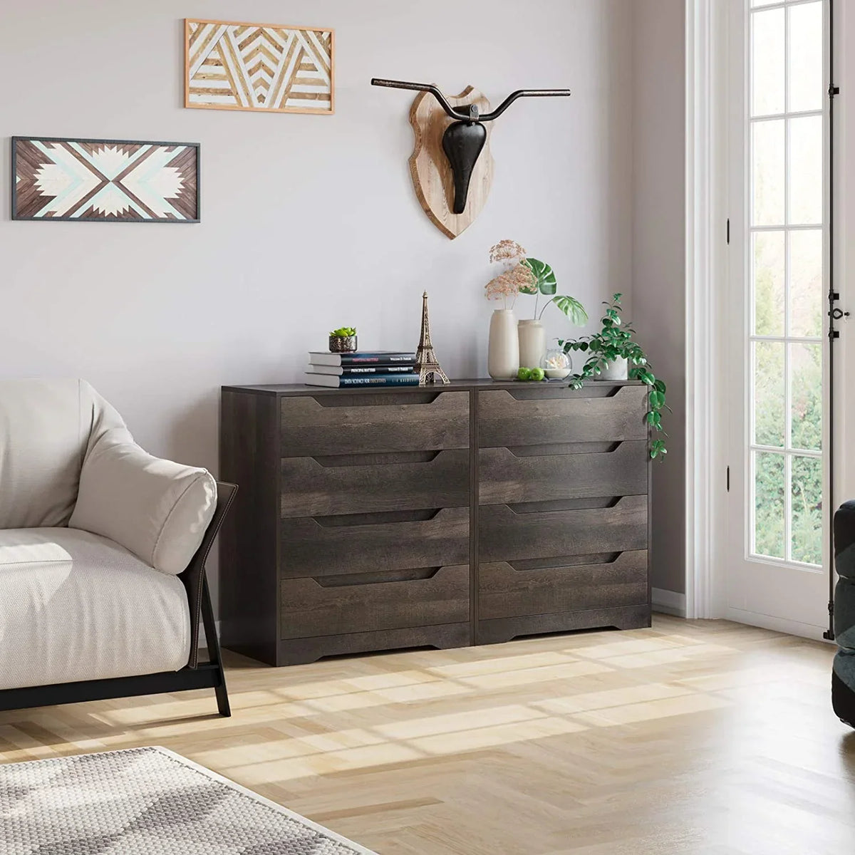 2026 NewHomfa 4 Large Drawers Dresser, Modern Wood Chest of Drawers for Bedroom Hallway Living Room, White