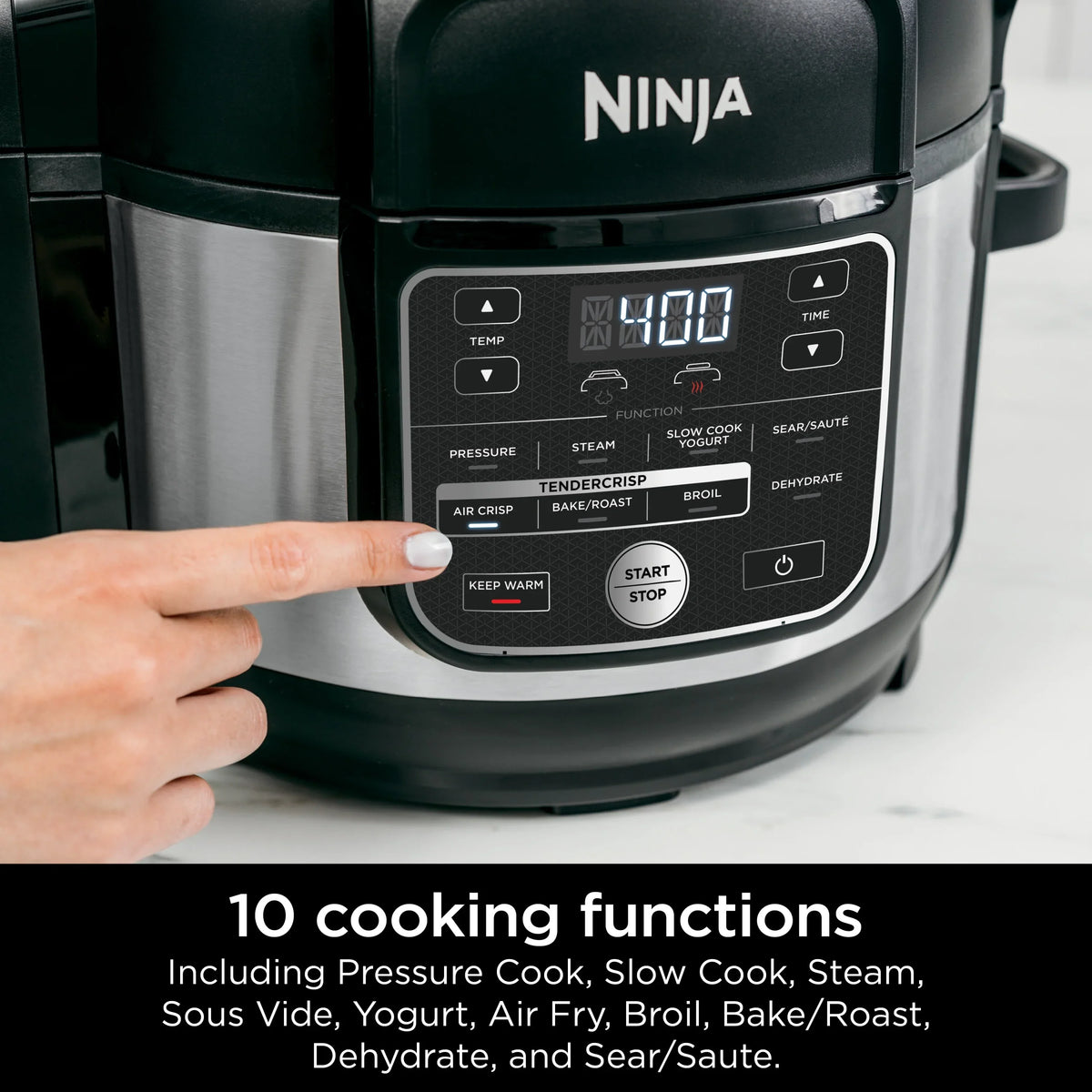 2026 NewNinja Foodi 10-in-1 Multi-Cooker, 6.5 Quart, Pressure Cooker & Air Fryer, Stainless Steel, OS300