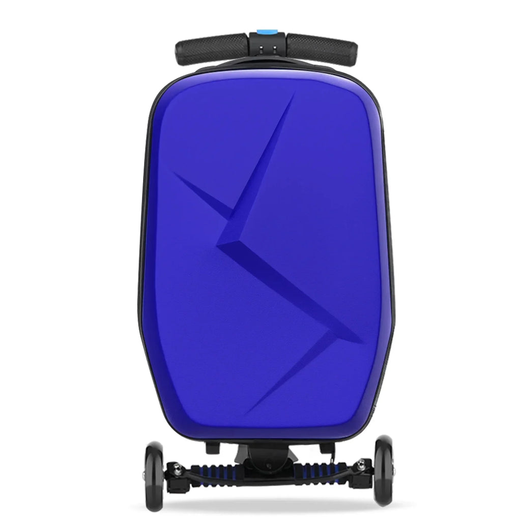 2026 NewAdvwin Scooter Luggage for Kids & Adults, Hardside Ride on Suitcase for Kids Ages 4-15 Multifunctional Lightweight Foldable Carry on Luggage with Wheels Ride on for Children Teenagers, Pink