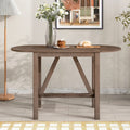 2026 NewHarper & Bright Designs 3 Piece Wood Folding Dining Table Set Drop Leaf Table with 2 Padded Counter Height Dining Chairs for Small Place, Brown