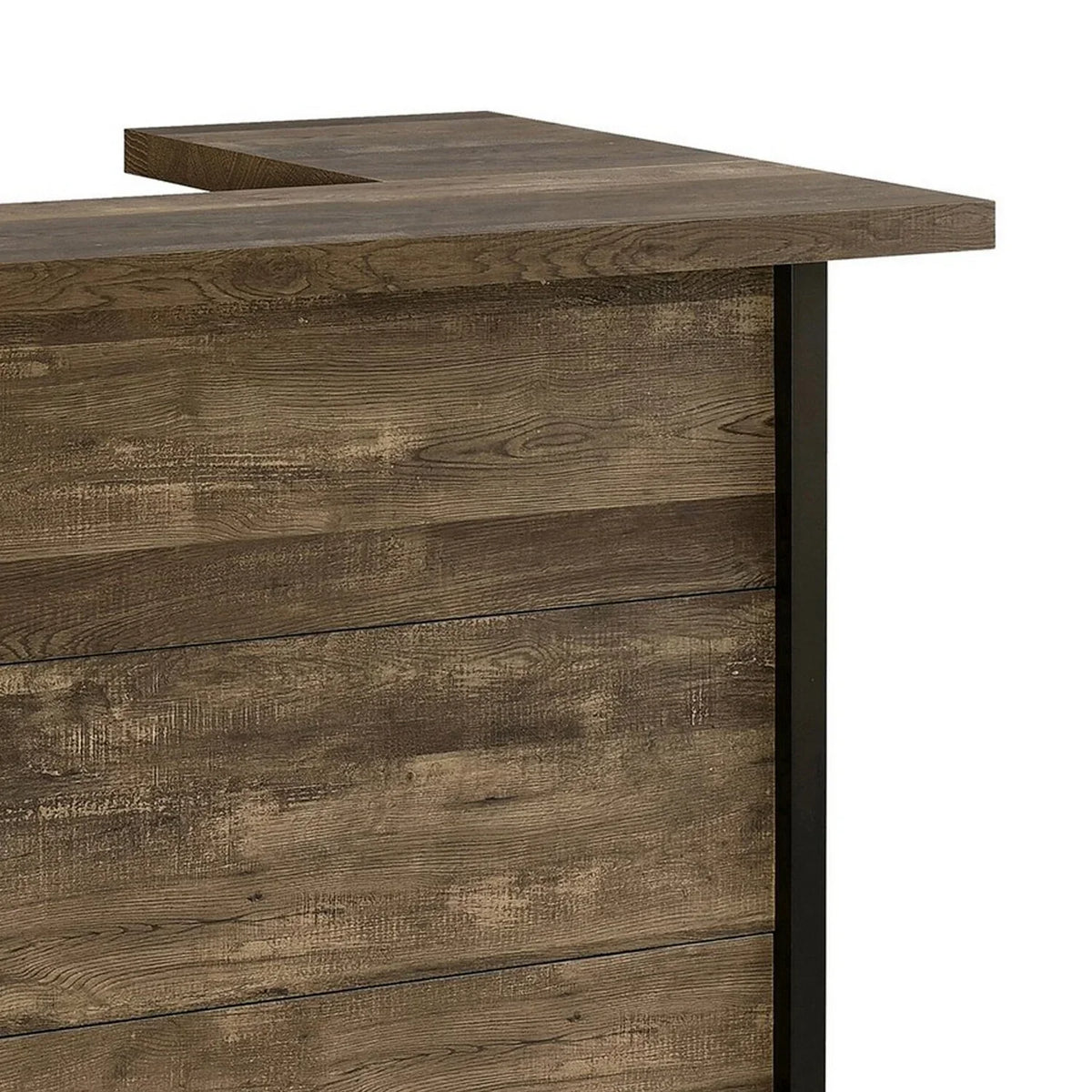 2026 New71 Inch Rectangular Home Bar Serving Unit Storage Shelves 2 Tiers Brown