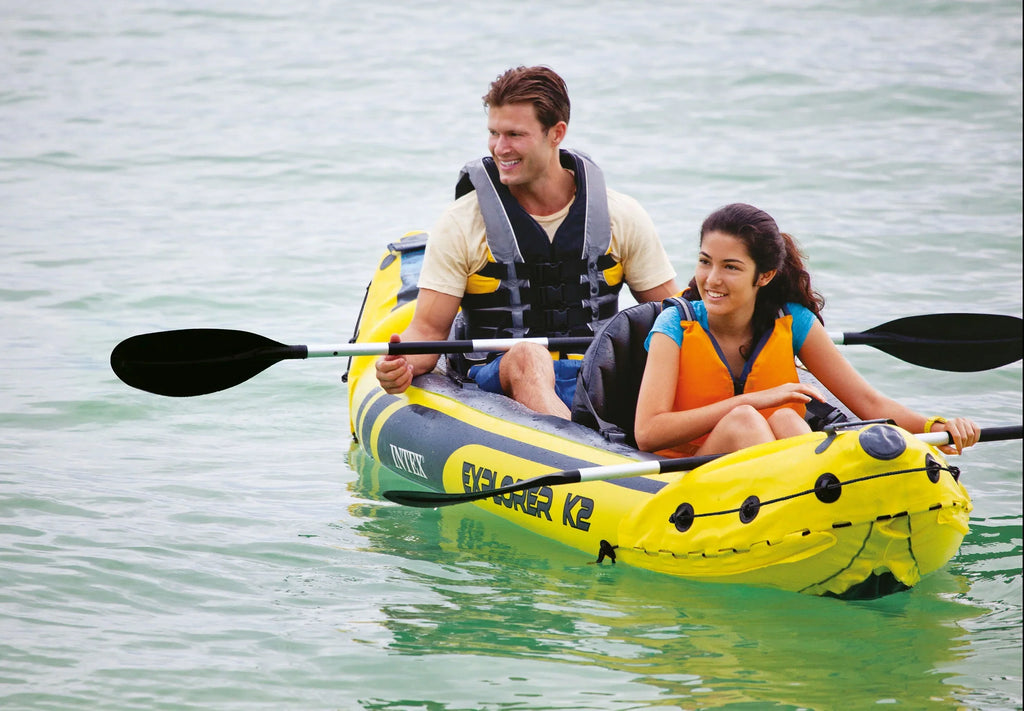2026 NewIntex Explorer K2 Inflatable Kayak with Oars and Hand Pump