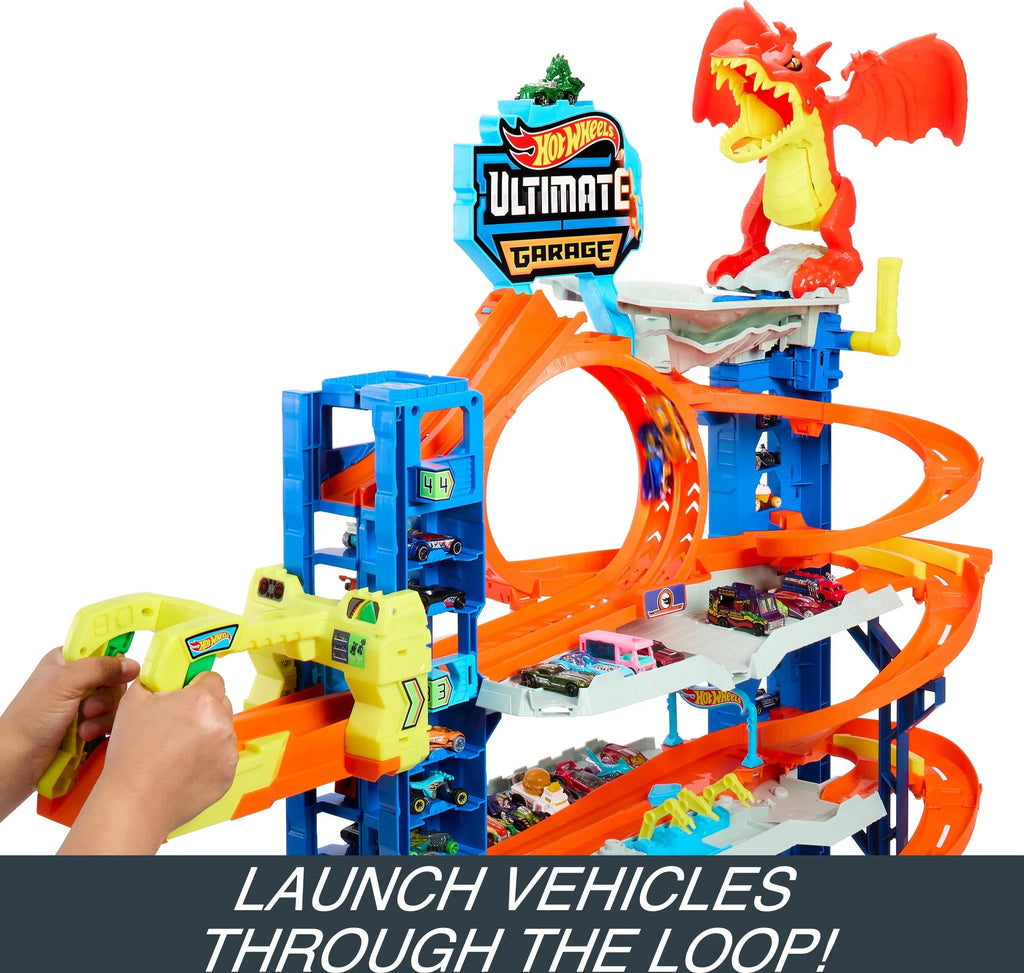 2026 NewHot Wheels City Ultimate Garage Playset with 2 Die-Cast Cars, Toy Storage for 50+ Cars