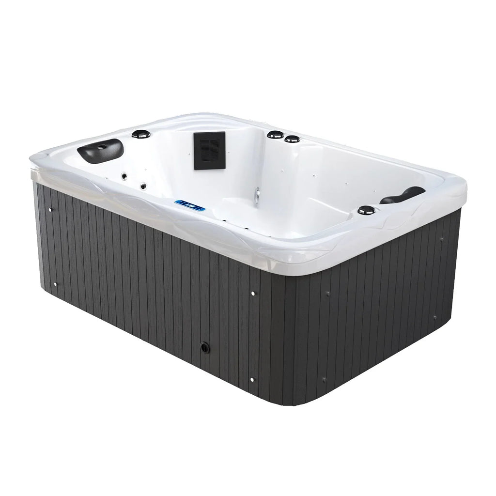 2026 NewPatiowell 2 Person Home Spa Hot Tub for Outdoor, with 41pcs Massage Jets, LED lighting, Built-In Water Purification System, 900L, Black