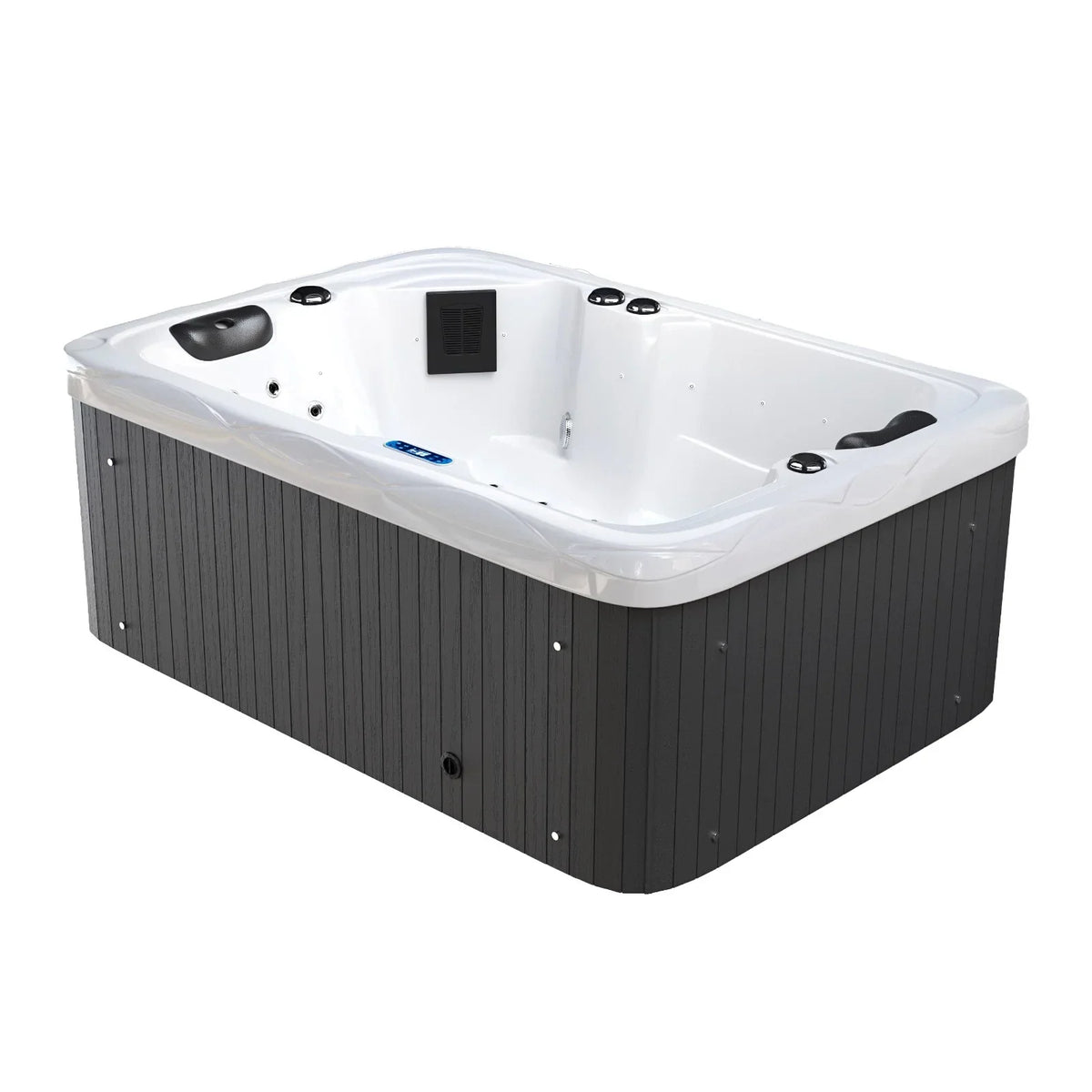 2026 NewPatiowell 2 Person Home Spa Hot Tub for Outdoor, with 41pcs Massage Jets, LED lighting, Built-In Water Purification System, 900L, Black