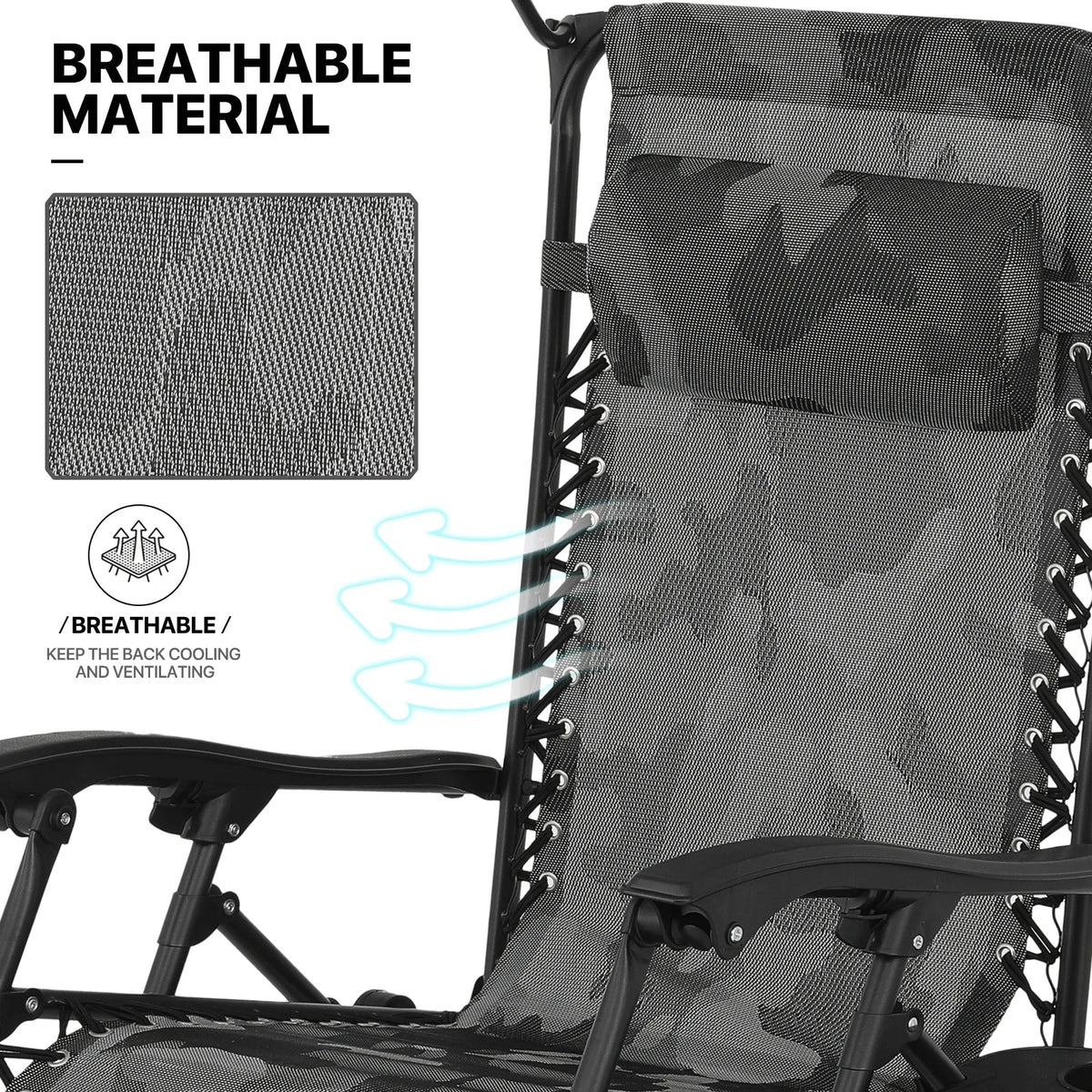 2026 NewMoNiBloom Zero Gravity Chairs Set of 2, Folding Outdoor Patio Beach Recliner with Canopy Shade & Headrest, Black