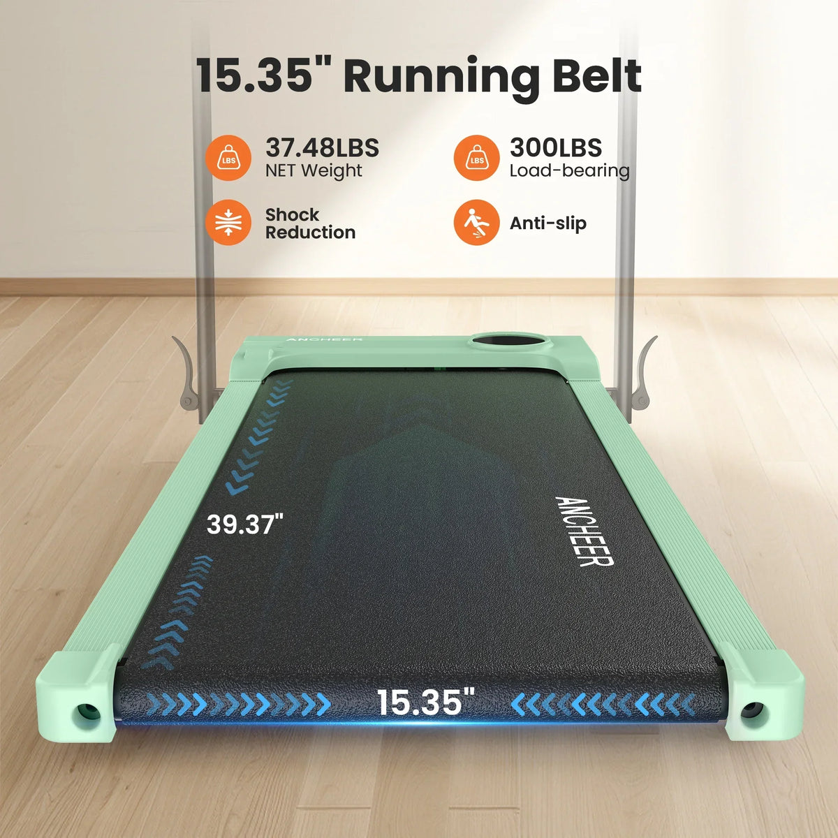 2026 NewANCHEER Portable Folding Walking Pad 300lb, 7.5 MPH Under Desk Treadmill with Remote Control & LED Display,2 in 1 Walking Pad Treadmill for Home/Office/Exercise(Pink)