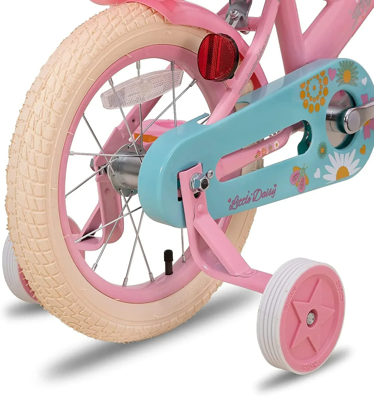 2026 NewLittle Daisy 12 Inch Kids Bike for 2 3 4 Years Girls with Training Wheels Princess Kids Bicycle with Basket Bike Streamers Toddler Cycle Bikes Pink