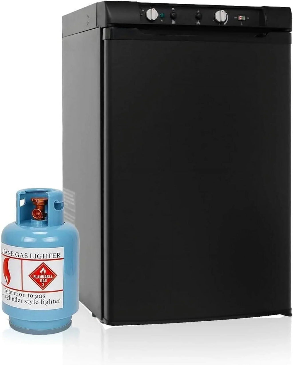2026 NewSmad 3 Way Fridge Gas/12V/110V 3.5 Cu.ft Propane Camping Refrigerator Fridge