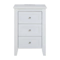 2026 NewGlavbiku Modern White 3 Drawer Nightstand Set of 2 with USB Ports & Power Outlets for Bedrooms,Adult