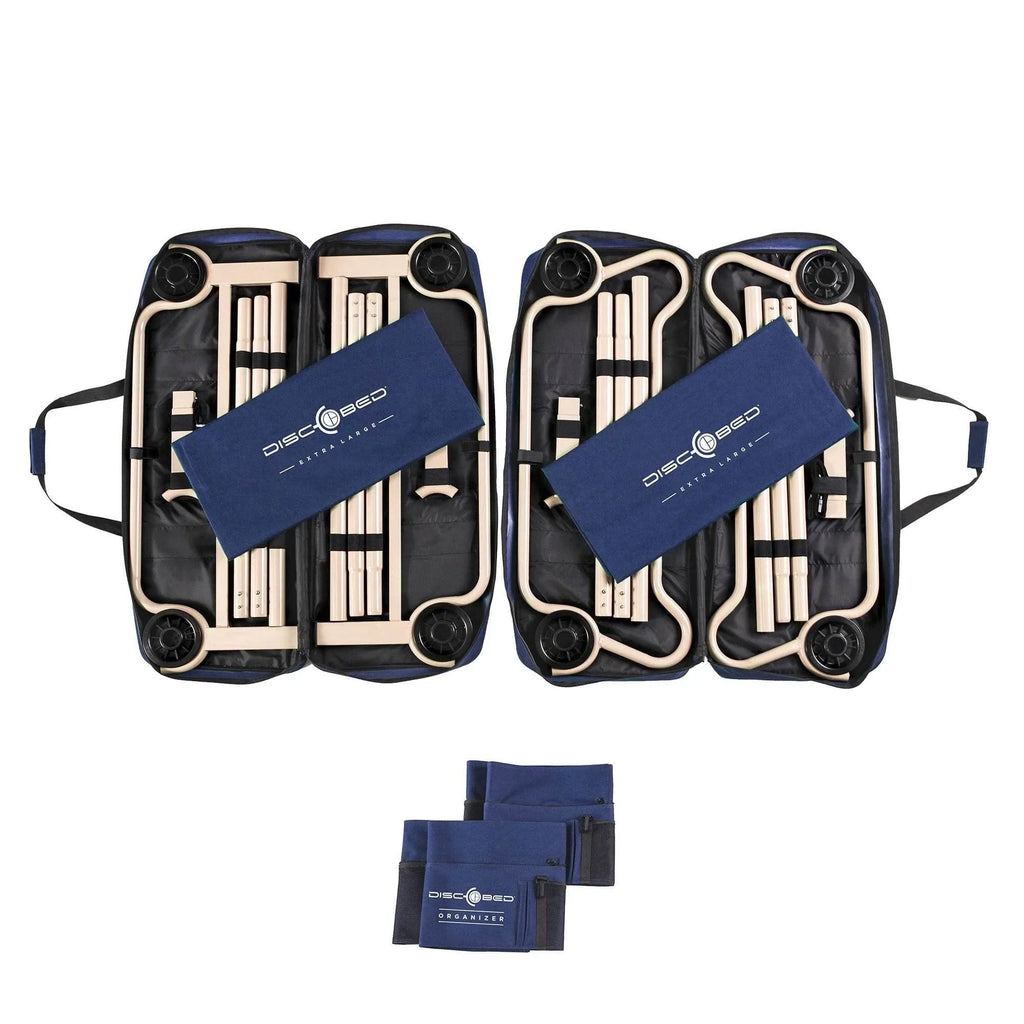 2026 NewDisc-O-Bed XL Cam-O-Bunk Benchable Double Cot with Storage Organizers, Navy