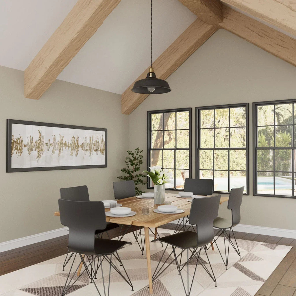 2026 NewEkena Millwork 3 1/2"W x 3 1/2"H x 120"L 3-Sided (U-Beam) Salvaged Timber HeritageTimber Faux Wood Ceiling Beam, Kona Brown