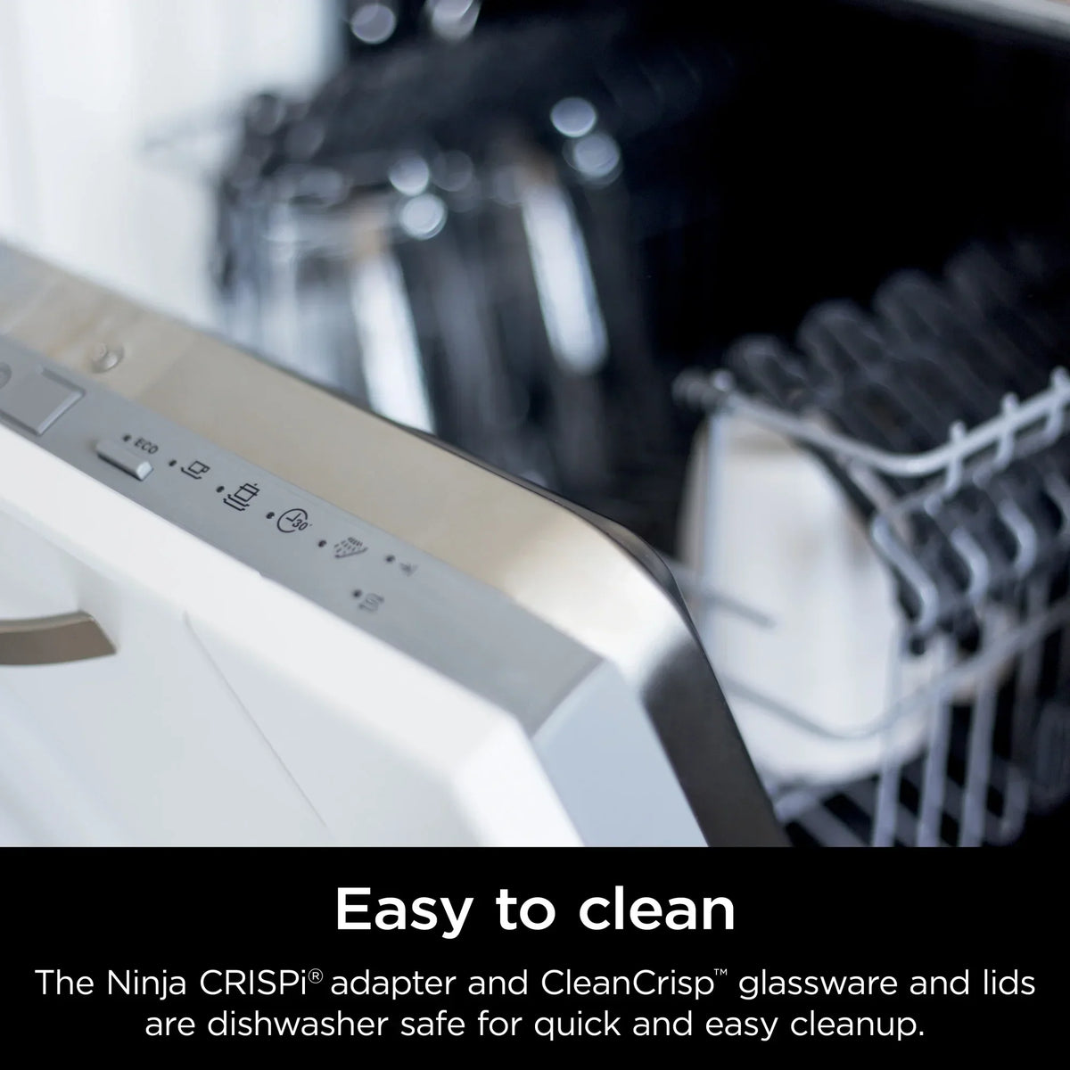 2026 NewNinja Crispi 4-in-1 Portable Glass Air Fryer Cooking System, 4-Qt & 6-Cup Containers, Cyberspace