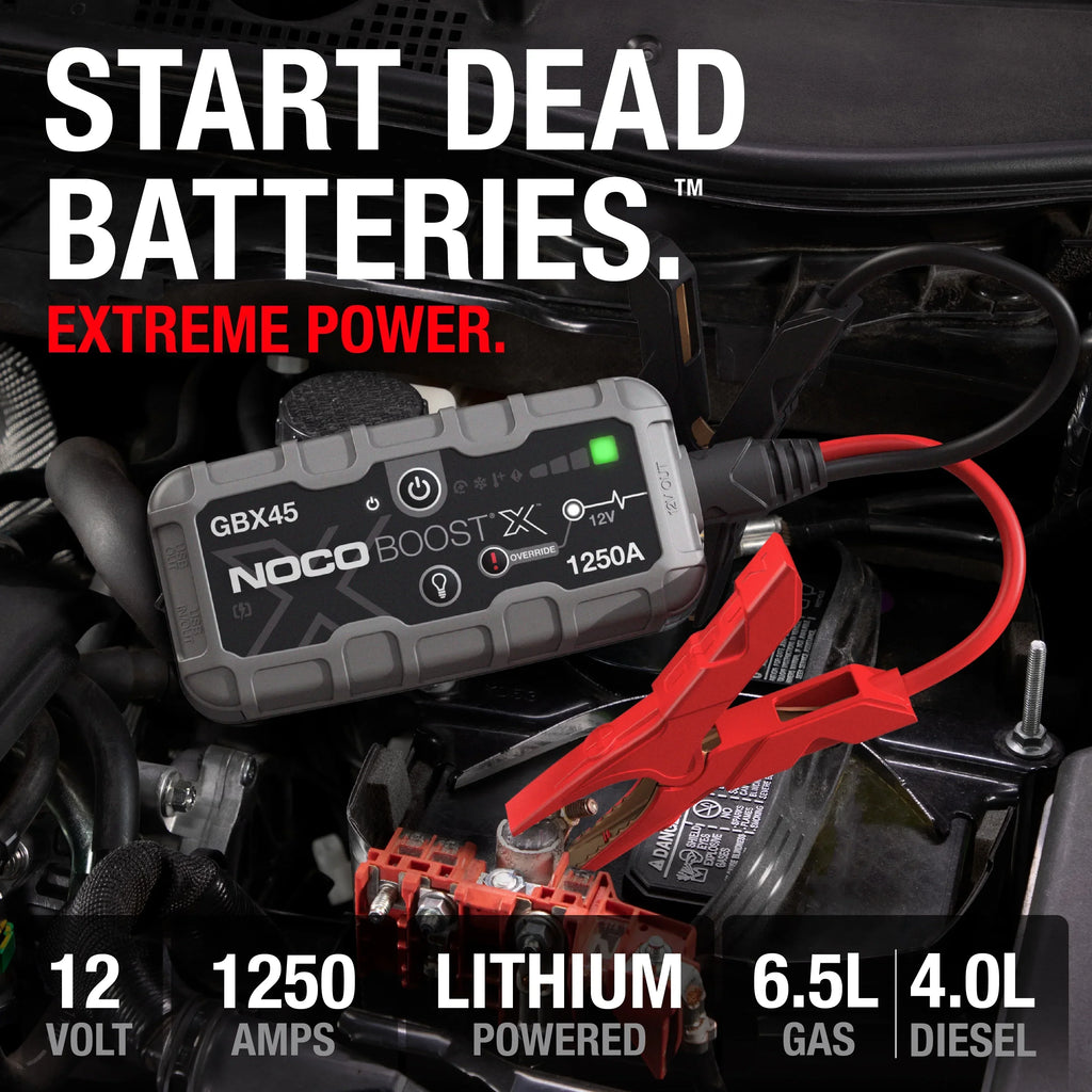 2026 NewNOCO Boost X GBX45: 1250A 12V UltraSafe Portable Lithium Jump Starter